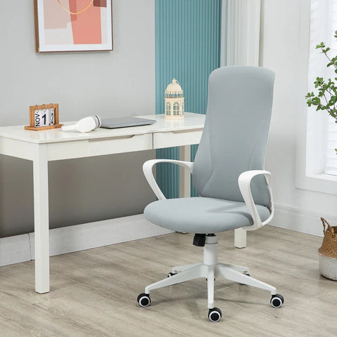 Rootz Office Chair - Computer Chair - Tilting Backrest - Rotatable - Height Adjustable - Light Gray - 62 x 56 x 110-119.5cm