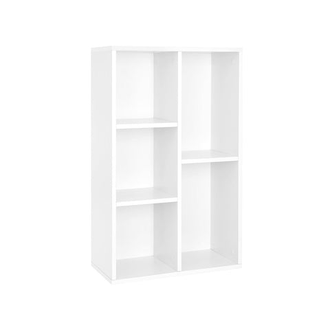 Rootz White Bookshelf - Wall Shelf - Standing Shelf - Chipboard - 8kg Max Load Capacity - 50cm x 80cm x 24cm