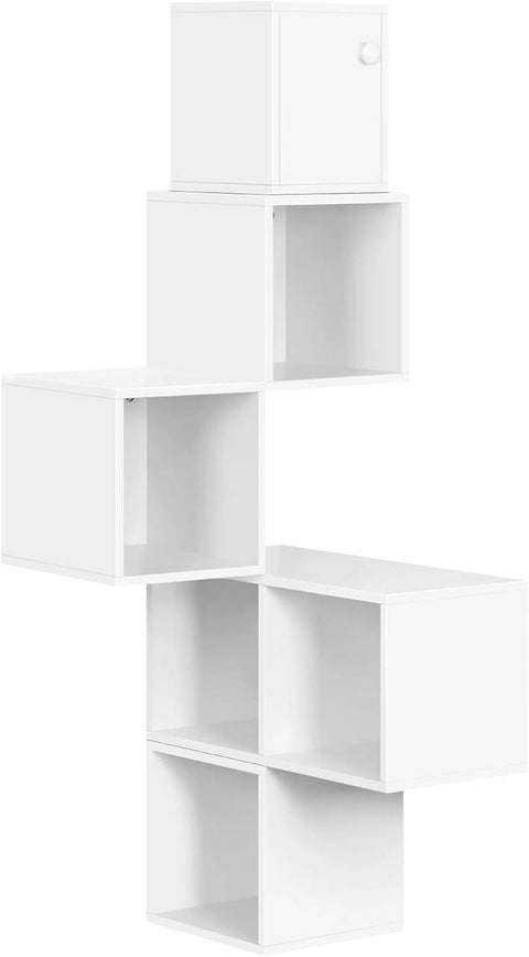 Rootz White Cube Wall Shelf - Storage Organizer - Display Unit - Multifunctional, Customizable, Durable - 48cm x 120cm x 48cm