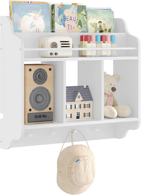 Rootz Floating Children's Bookcase - Montessori Shelf - Kids Wall Shelf - E1 Grade MDF - 60cm x 57cm x 20cm