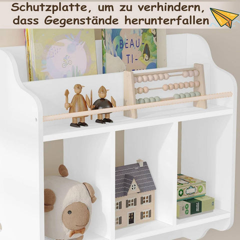 Rootz Floating Children's Bookcase - Montessori Shelf - Kids Wall Shelf - E1 Grade MDF - 60cm x 57cm x 20cm