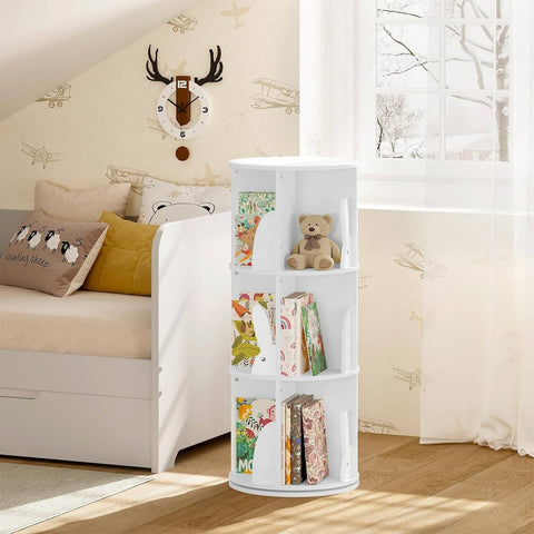 Rootz Children's Bookcase - Kids Shelf - Rotatable Child's Library - Space-Saving Design - 40 x 97 cm