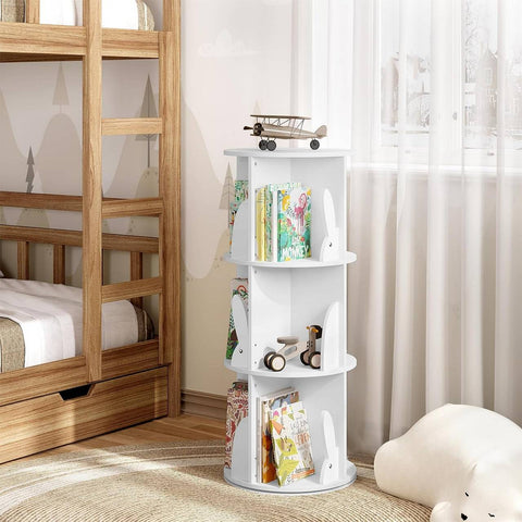 Rootz Children's Bookcase - Kids Shelf - Rotatable Child's Library - Space-Saving Design - 40 x 97 cm