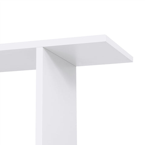 Rootz S-Style Bookcase - Standing Filing Shelf - White Bookshelf - Chipboard - 4/6 Tier - Versatile Storage - Space-Saving Design - 70cm x 24cm x 190.5cm