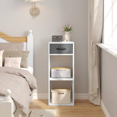 Rootz Bookshelf with Drawer - Storage Organizer - Vertical Standing Shelf - Space-saving - E1 Wood Material - 32.4cm x 80cm x 30cm