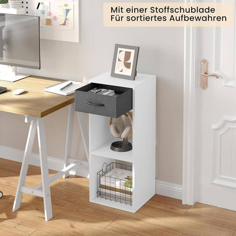 Rootz Bookshelf with Drawer - Storage Organizer - Vertical Standing Shelf - Space-saving - E1 Wood Material - 32.4cm x 80cm x 30cm