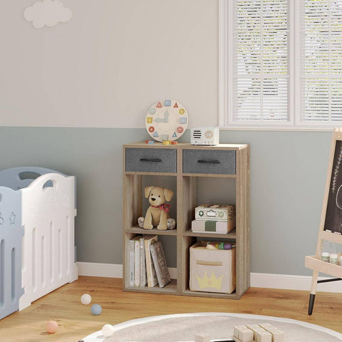 Rootz Small Bookcase with Drawer - Standing Shelf - Display Cabinet - Space-saving - 32.4cm x 80cm x 30cm - E1 Wood - Categorized Storage