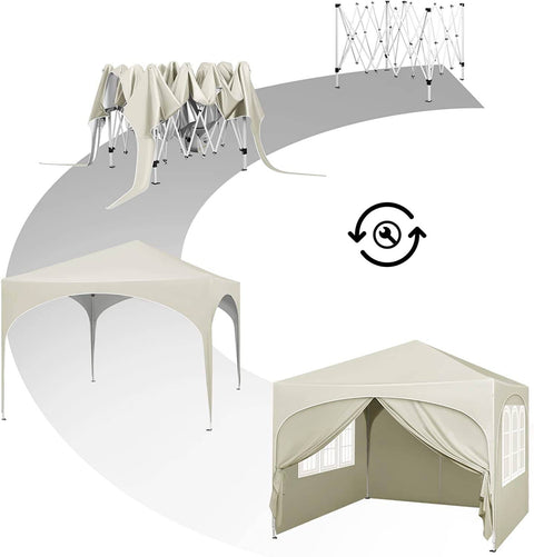Rootz Ultimate Outdoor Gazebo - Weatherproof Pavilion - Event Tent - Strong Metal Frame - UV and Rain Protection - Easy Setup - 3x3m