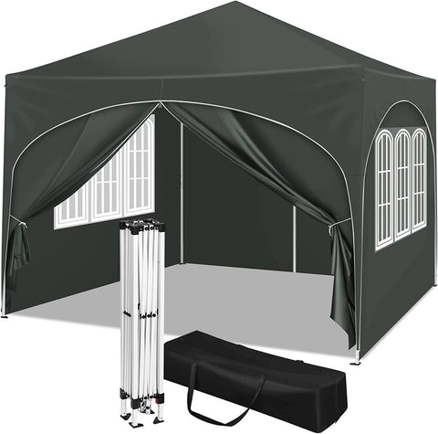 Rootz Ultimate Outdoor Gazebo - Weather Shelter - Event Pavilion - Strong Metal Frame - UV and Rain Protection - Easy Setup - 3x3m