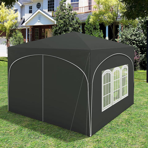 Rootz Ultimate Outdoor Gazebo - Weather Shelter - Event Pavilion - Strong Metal Frame - UV and Rain Protection - Easy Setup - 3x3m