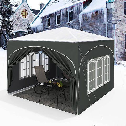 Rootz Ultimate Outdoor Gazebo - Weather Shelter - Event Pavilion - Strong Metal Frame - UV and Rain Protection - Easy Setup - 3x3m