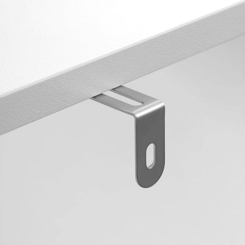 Rootz Bookcase - Standing Shelf - 4 Level Storage Cabinet - Space Saving - 71cm x 141cm x 29cm - Durable Wood Material - White