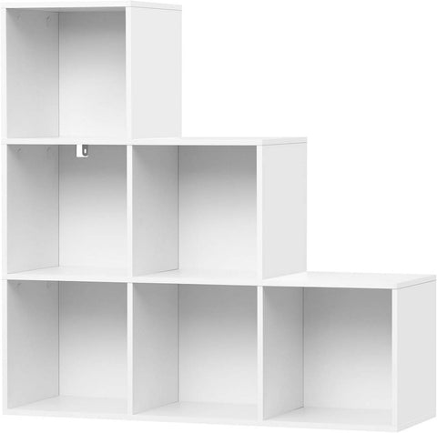 Rootz 6 Cube Bookcase - Storage Units - Display Shelves - High Stability - 90.5x90.5x30 cm White
