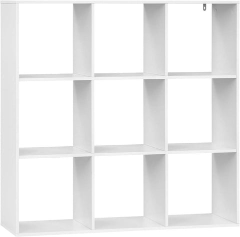 Rootz 9 Cube Open Bookcase - Standing Shelf - Display Shelving - E1 Wood Material - 94cm x 93cm x 29.5cm