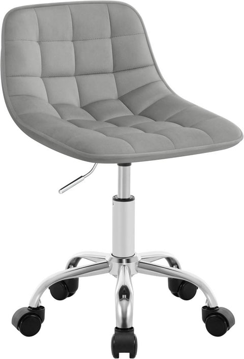 Rootz Ergonomic Swivel Office Chair - Working Stools - Rotating Chair - Velvet Comfort - 43cm x (60-67.5)cm x 50cm