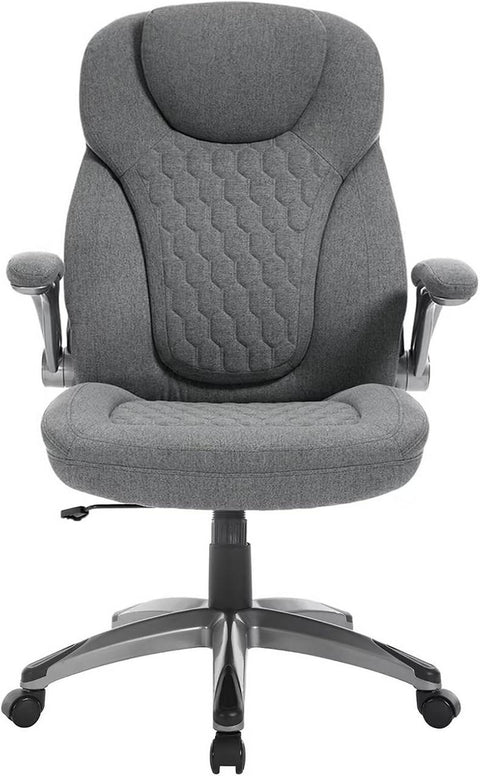 Rootz Ergonomic Office Chair - Executive Chair - Swivel Task Chair - Ultimate Comfort - 67 x (114.5-124.5) x 78 cm - Grey Fabric
