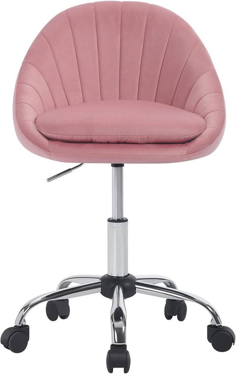 Rootz Office Chair - Velvet Chair - Swivel Chair - Ergonomic Chair - Height Adjustable - 52cm x (72-82)cm x 52cm - Suitable for Home & Office