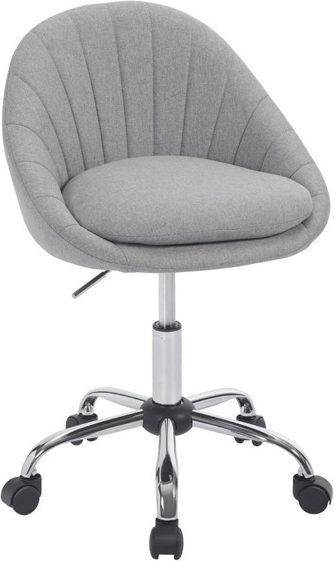 Rootz Ergonomic Office Chair - Modern Desk Chair - Double Padding - Height Adjustable - 52cm x (72-82)cm x 52cm - Gray