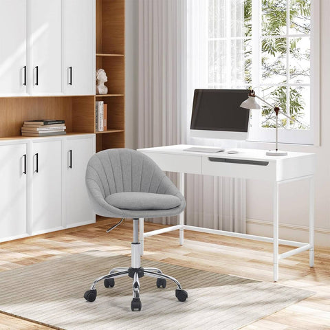 Rootz Ergonomic Office Chair - Modern Desk Chair - Double Padding - Height Adjustable - 52cm x (72-82)cm x 52cm - Gray