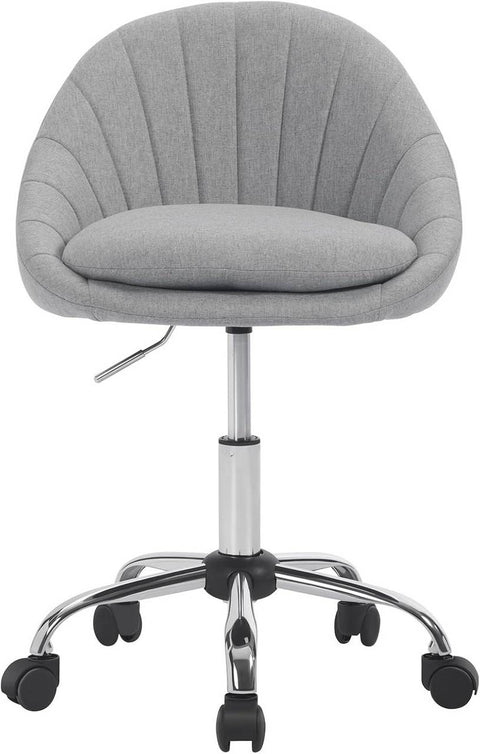 Rootz Ergonomic Office Chair - Modern Desk Chair - Double Padding - Height Adjustable - 52cm x (72-82)cm x 52cm - Gray