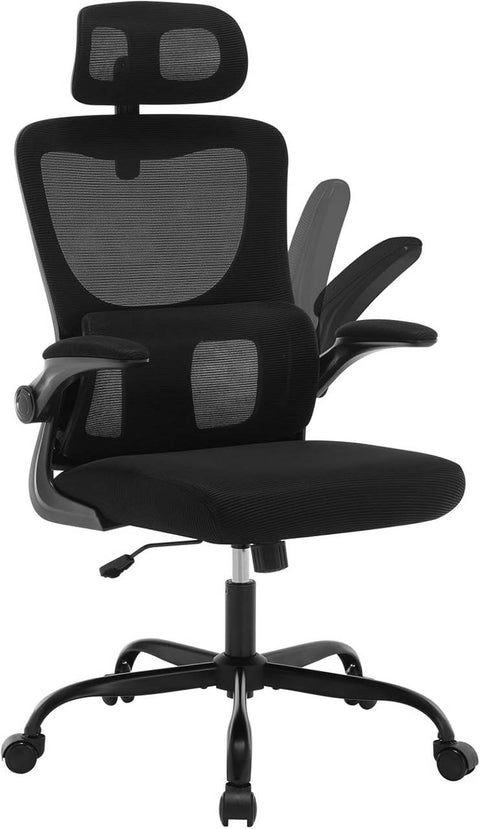Rootz Ergonomic Office Chair - Swivel Chair - Desk Chair - Lumbar Support - 62cm x (116-123.5cm) x 69.5cm