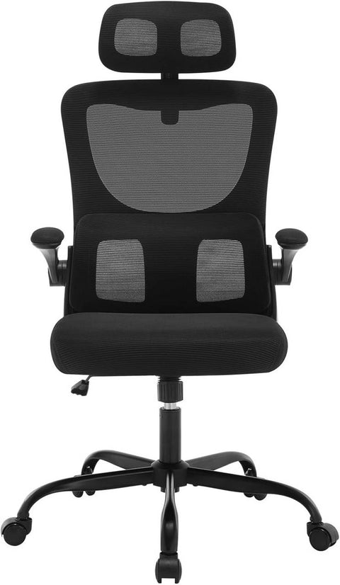 Rootz Ergonomic Office Chair - Swivel Chair - Desk Chair - Lumbar Support - 62cm x (116-123.5cm) x 69.5cm