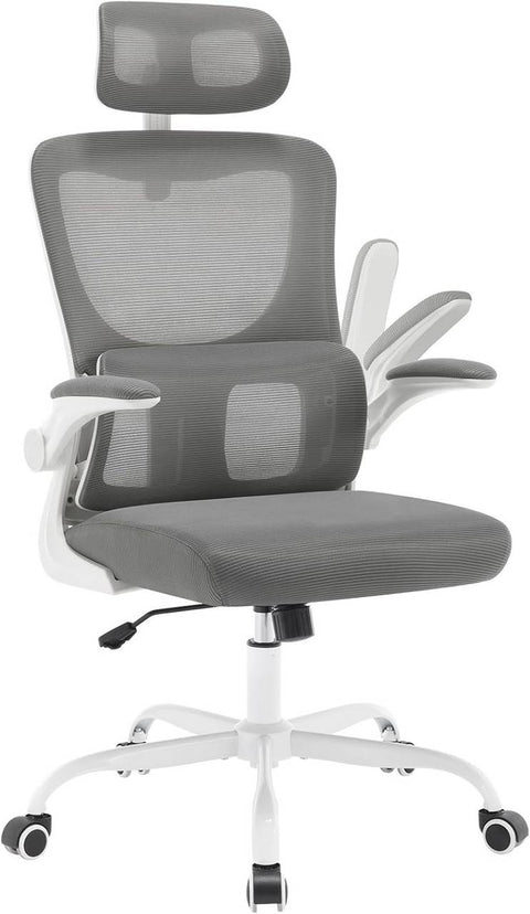Rootz Ergonomic Office Chair - Desk Chair - Swivel Chair - Elastic Mesh - Lumbar Support - 62cm x (116-123.5)cm x 69.5cm