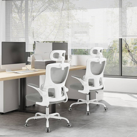 Rootz Ergonomic Office Chair - Desk Chair - Swivel Chair - Elastic Mesh - Lumbar Support - 62cm x (116-123.5)cm x 69.5cm