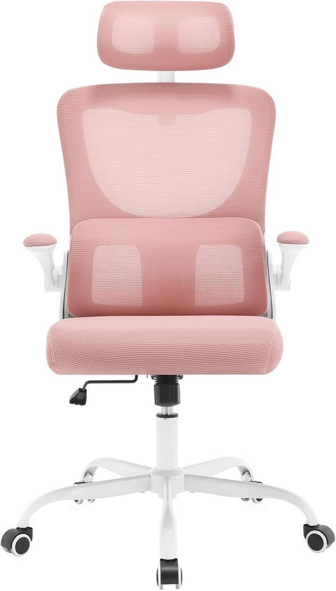 Rootz Ergonomic Office Chair - Mesh Swivel Chair - Computer Chair - Lumbar Support - Adjustable Headrest - 62cm x 116-123.5cm x 69.5cm