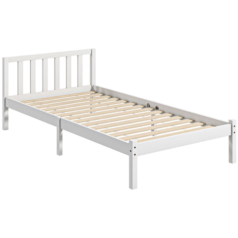 Rootz Solid Wood Bed Frame - Single Bed - Children's Bed - Underbed Storage - 198L x 96W x 70H cm