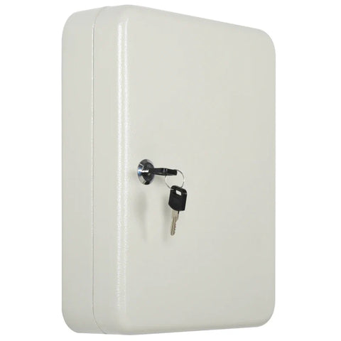 Rootz Key Box - Key Storage - Cold Rolled Steel - Powder Coated Finish - Family - School - Factory - Beige - 30 cm x 24 cm x 7.5 cm