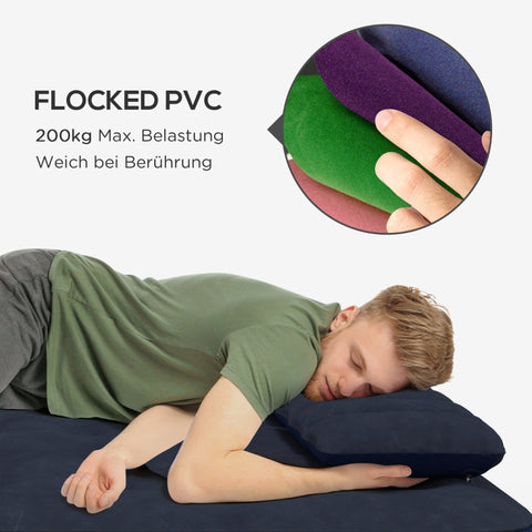 Rootz Air Mattress for 2 People - Inflatable Bed - Camping Mattress - Optimal Body Support - Quick Inflation - Durable Non-Slip Surface - 203cm x 152cm x 22cm