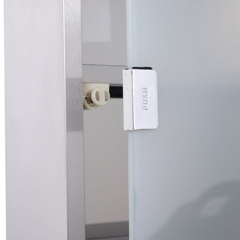 Rootz Medicine Cabinet - First Aid Storage - Secure & Durable - Stainless Steel - 30cm x 12cm x 60cm