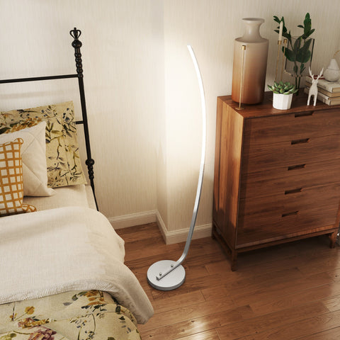 Rootz LED Base Lamp - Modern Floor Lamp - Dimmable Light - Foot Switch Control - 46cm x 25cm x 147cm