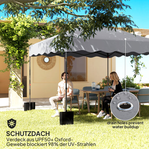 Rootz 3 x 3m Pop-Up Pavilion - Garden Tent - Adjustable Gazebo - UV Protection - 297x297x287cm