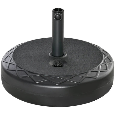 Rootz Parasol Stand - Parasol Holder - Parasol Base - Umbrella Stand - Weather Resistant - Fillable - Black - Ø55 x 38H cm