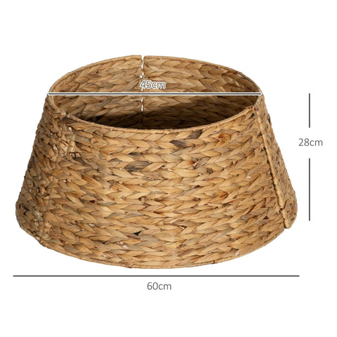 Rootz Christmas Tree Stand Cover - Tree Skirt - Handcrafted - Rustic Style - Water Hyacinth - Metal Reinforcement - Ø60cm x 28cm