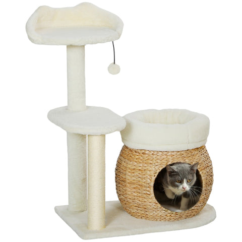Rootz Cat Scratching Post - Cat Climbing Tree - Cat Activity Center - Protects Furniture - 60L x 40W x 79H cm