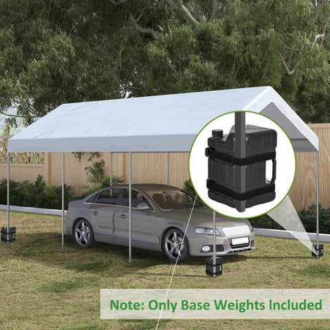 Rootz Gazebo Weights - Tent  Weights - Weather Resistant - Fillable - Black - 21 x 21 x 30cm