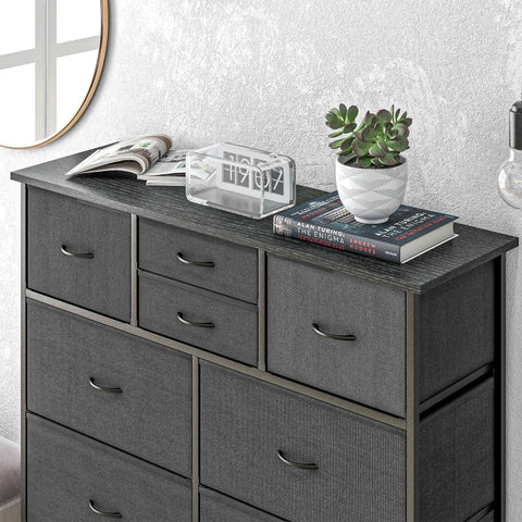 Rootz Fabric Drawers Chest of Drawers - Storage Cabinet - Fleece Drawers - Sturdy Steel Frame - 100cm x 30cm x 100cm