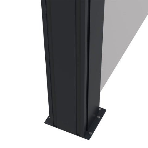 Rootz Side Pull-Out Wind Paravent - Privacy Screen - Outdoor Barrier - UV Resistant - 400cm L x 160cm H Aluminum Frame