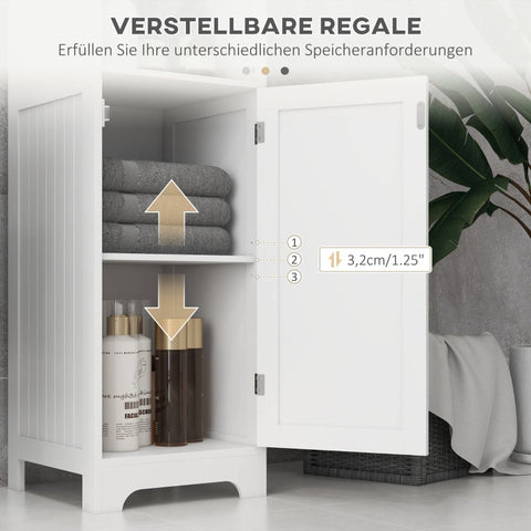 Rootz Tall Bathroom Cabinet - Storage Cabinet - Bathroom Organizer - High-Quality Painted Chipboard - Ample Storage Space - Versatile Design - 40cm x 38cm x 160cm