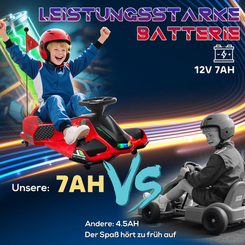 Rootz Electric Go-Kart for Children - Drift Kart - Racing Cart - Lights & Music Function - 90cm x 53cm x 99cm
