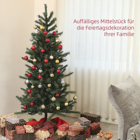 Rootz Christmas Tree - Artificial Pine - Flame Retardant Branches - Sturdy Steel Base - Green - Ø100cm x 180cm