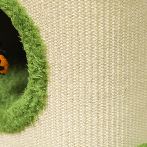 Rootz Scratching Barrel for Cats - Scratching Tower - Cat Retreat - Sisal for Claw Care - 38cm x 38cm x 76cm - Cozy Plush Comfort