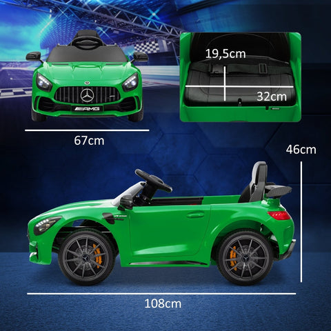 Rootz Mercedes-Benz AMG GTR Children's Electric Car - Toy Vehicle - Kid's Ride-On - Remote Control - 108cm x 67cm x 46cm