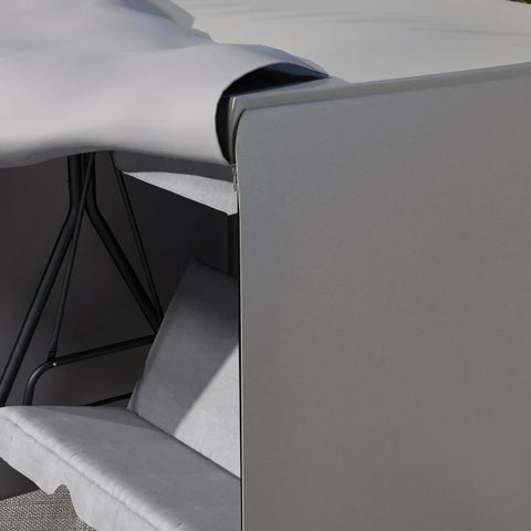 Rootz Porch Swing Cover - Tear Resistant - Waterproof Dustproof - Large Square - Oxford Polyester - Gray - 177L x 114W x 152H cm