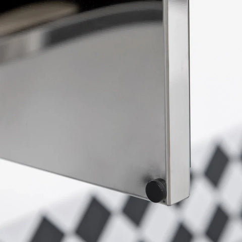 Rootz Mirror Cabinet - Bathroom Cabinet - 3 Mirror Doors - 5 Interior Shelves - Stainless Steel - Silver - 70 x 12 x 55 cm