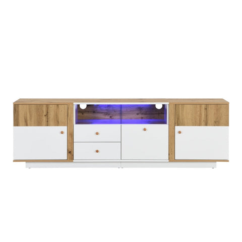 Rootz TV Cabinet - Entertainment Unit - Media Console - Spacious Storage - 180L x 35W x 50H cm