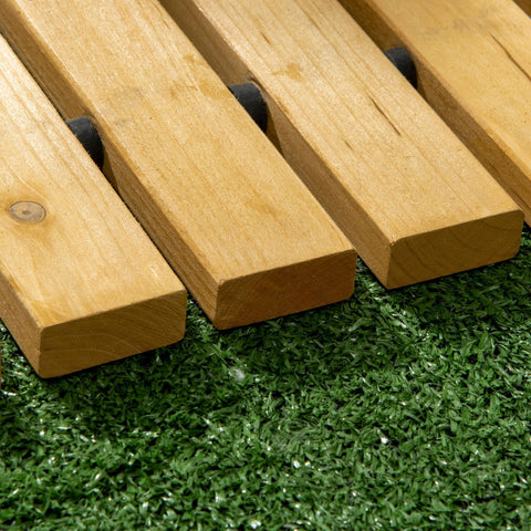 Rootz Garden Path Roll-Up - Wooden Strips - Solid Pine Pathway - Durable, Aesthetic, Anti-Slip - 185cm x 60cm